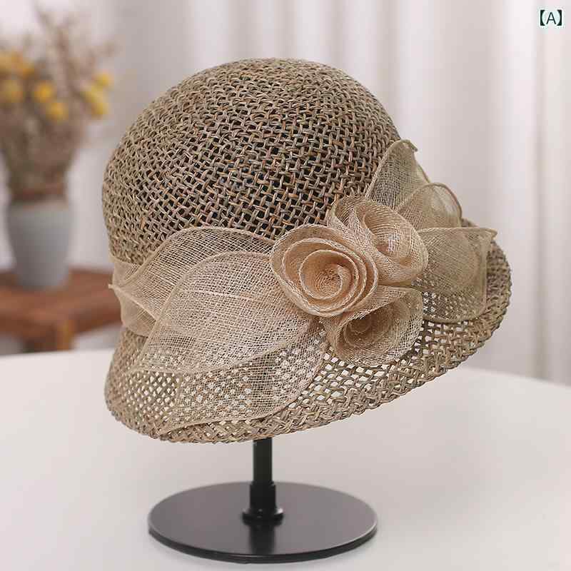 麦わら帽子 日焼け防止 レディース 帽子 レディース 夏用 日焼け防止 フィッシャーマン ハット 英国 風..