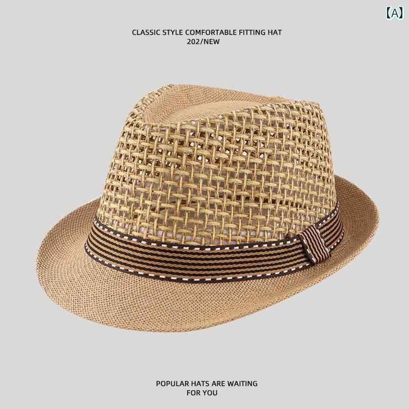 麦わら帽子 日焼け防止 レディース 韓国 サンハット 英国 風 ハット レディース メンズ 麦わら 帽子 ジ..