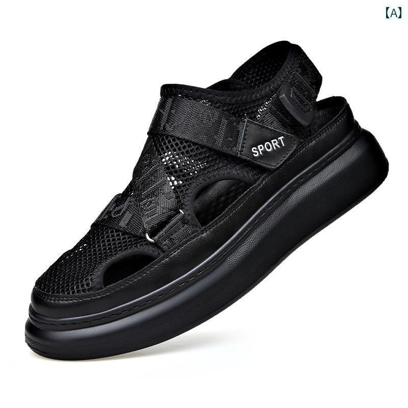 履き心地抜群 メンズ サンダル 夏用 メンズ ホール シューズ ソフト ソール 通気性 スリッパ 滑り止め 二 重 目的 ビーチ サンダル