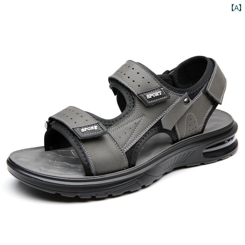 履き心地抜群 メンズ サンダル ウッドペッカー サンダル メンズ 2025年 カジュアル ビーチ シューズ 夏 革 エア クッション ソフト ボトム 万能