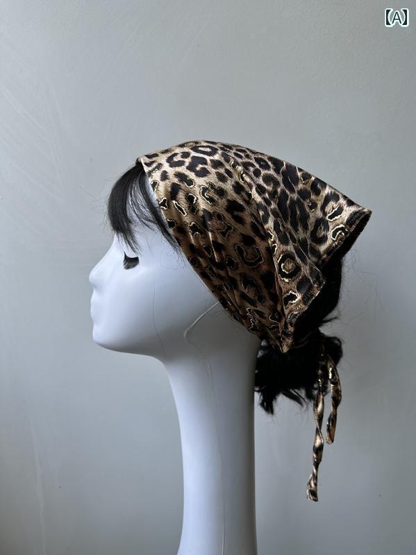 ターバン キャップ レディース の 無地の おしゃれな スカーフ 帽子 ヒョウ 柄の 髪を 飾った 女性用 ..