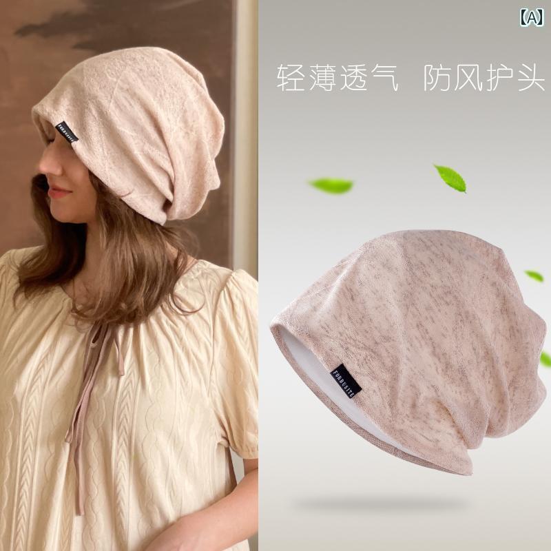 ターバン キャップ レディース 夏用 エアコン 防風 帽子 レディース 薄型 拘束 室 内通気性 睡眠 オフ..