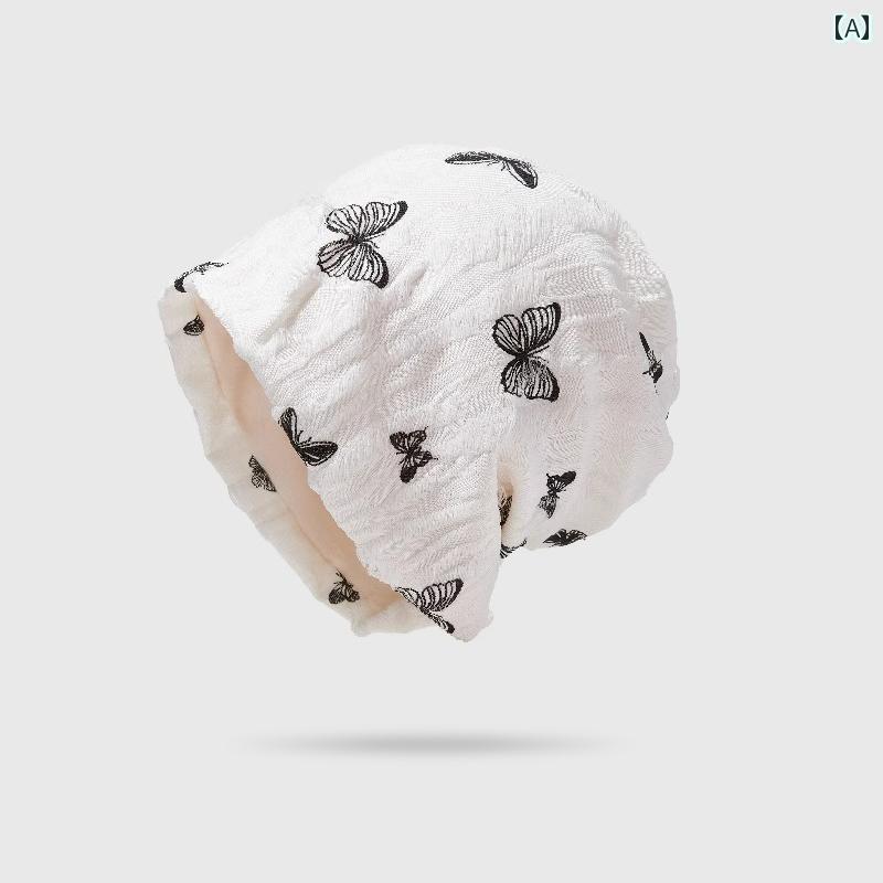 ターバン キャップ レディース なの 蝶の パイル 帽子 女性用 春と 夏 ホット ガール スタイル 大きい ..