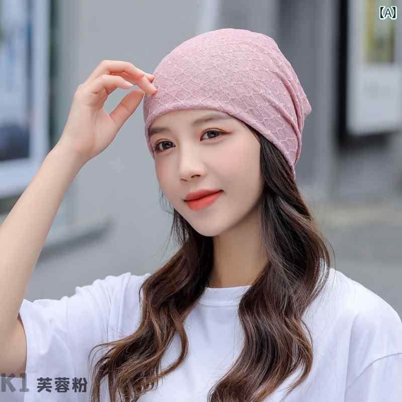 ターバン キャップ レディース エアコン 薄型 睡眠 キャップ 女性用 夏 暖かい 額 ヘッド バンドな 防..