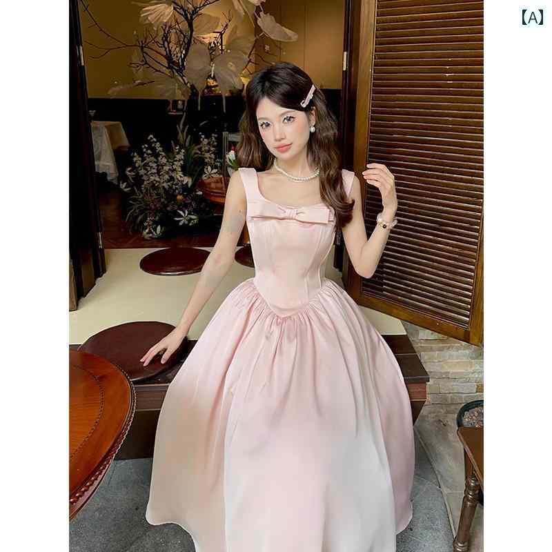 ドレス パーティードレス レディース ピンクの 誕生日 ドレス 2025 スタイル 優しい 雰囲気 豊かな 娘の 高級 感 ウエスト スリム 小柄