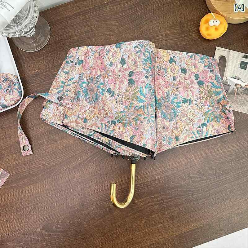 傘 レディース 兼用 Posa エレガント フック 油絵 シリーズ スプレンディッド フラワーガール 自動 三..