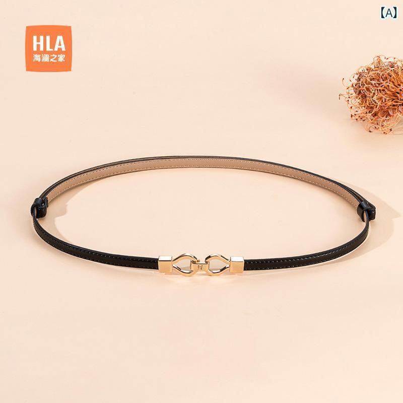 ベルト シンプル レディース Heilan Home ウエスト チェーン レディース 2025新 スタイル ベルト 革 バ..