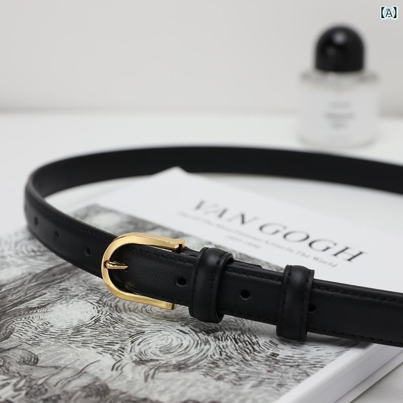 ベルト シンプル レディース aika ライト 高級 シンプル 革 ベルト 韓国 優しく スタイリッシュな シック ズボン レディースベルト