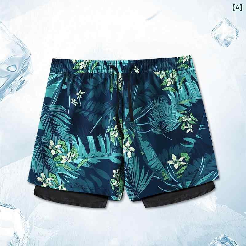 海パン メンズ 水着 メンズ 水着 速乾二 重層 恥ずかしさ 防止 温泉 ゆったり ショーツ スーツ 水泳 用具 ビーチ ウォーターパーク