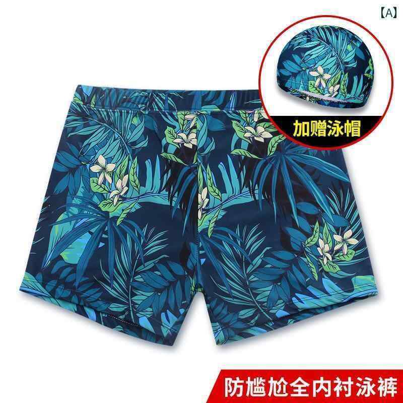 海パン メンズ 水着 Xinhang メンズ 大人用 水泳 パンツ 裏地と パッド 付きの 恥ずかしくない ボクサー ビーチ 二 層