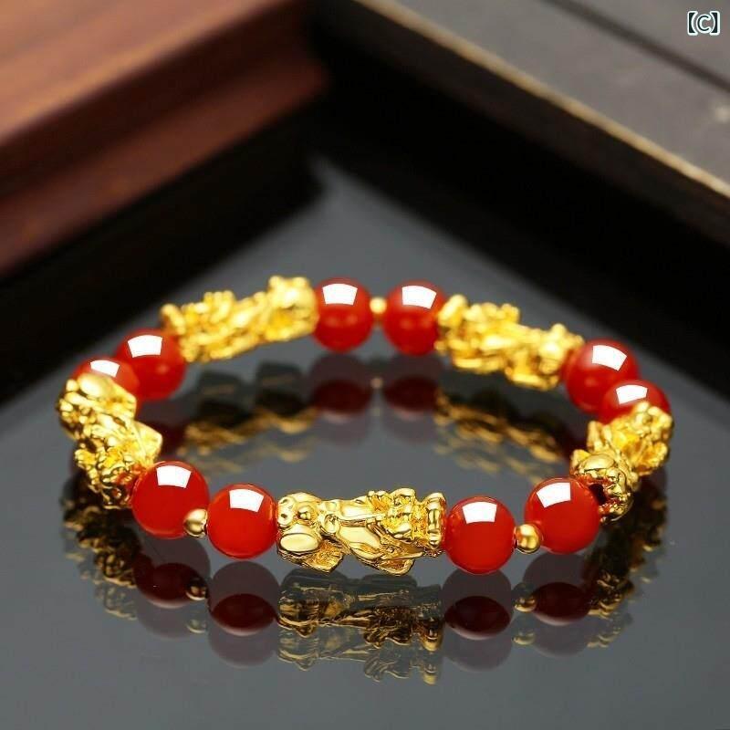 ハワイアン ブレスレット メンズ ベトナム 産 砂金 貔貅 ブレスレット メンズ レデ...