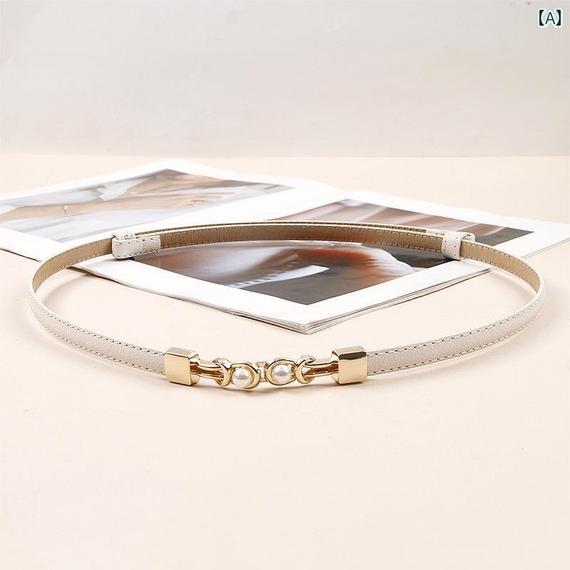 レディースベルト エレガント レディースベルト 女性用 ベルト 2025年 薄型 伸縮性 バックル ドレス ウ..