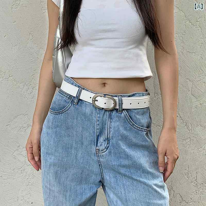 レディースベルト エレガント ベルト レディース 万能 ホワイト イン 2025新 スタイル ジーンズ レディ..