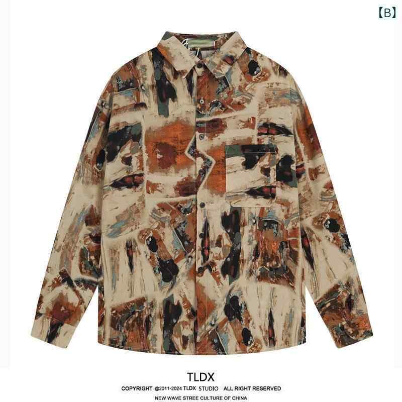 アロハシャツ 半袖 TLDX バロック ヴィンテージ フローラル シャツ 男女兼用 夏 ハワイアン ホリデー スタイル ゆったり 半袖