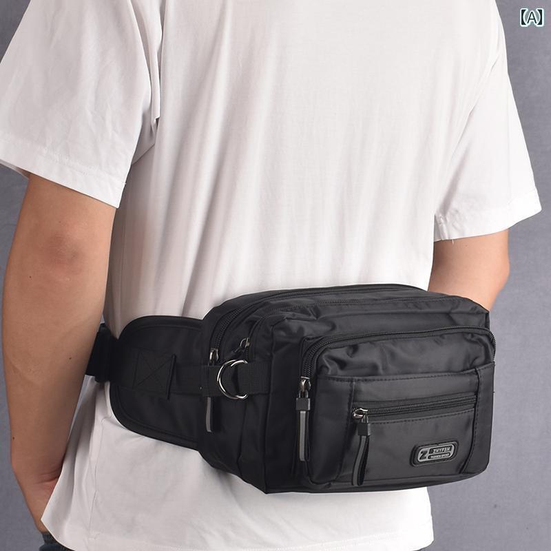 ウエストポーチ メンズ ビジネス ウエスト バッグ 大きいサイズ 男女兼用 防水大容量 財布 多機能 バック パック マルチ コンパートメント チェスト