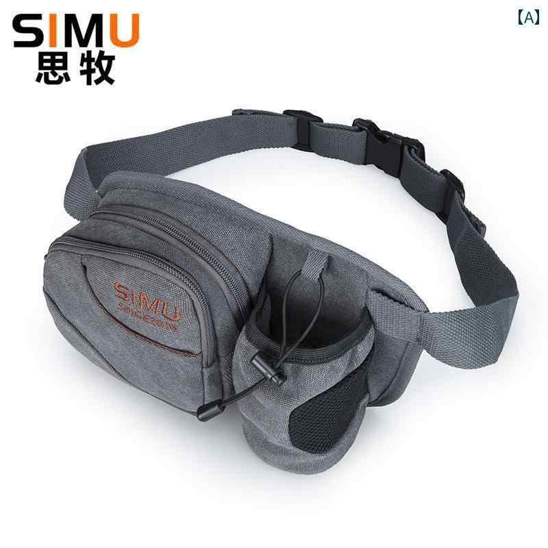 ウエストポーチ メンズ メンズ ウエスト バッグ キャンバス カジュアル スポーツ アウトドア ランニング フィットネス レディース 多機能 ファッション レジ 係 個人 スマートフォン(4)