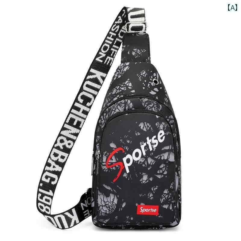 ウエストポーチ メンズ 韓国 メンズ チェスト バッグ 柄 メンズカジュアル ウエスト カジュアル カップル バック パック ショルダー メッセンジャーバッグ