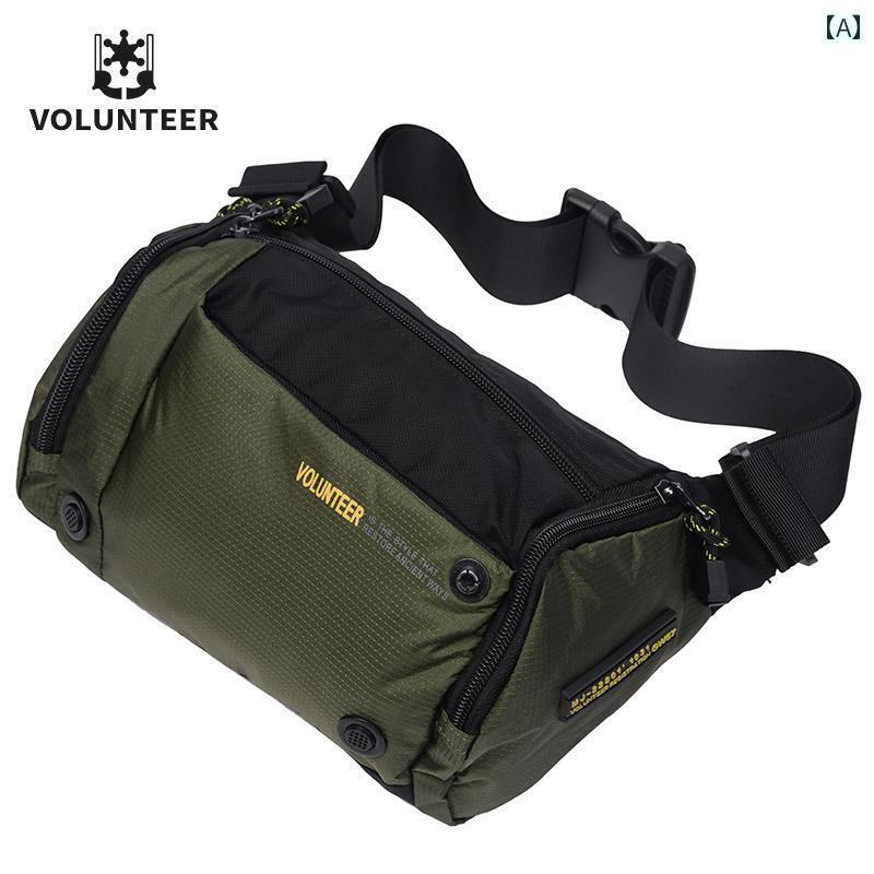 ウエストポーチ メンズ Hualangdier メンズ メッセンジャーバッグ チェスト バッグ ショルダーバッグ アウトドア スマートフォン スポーツ ウエスト