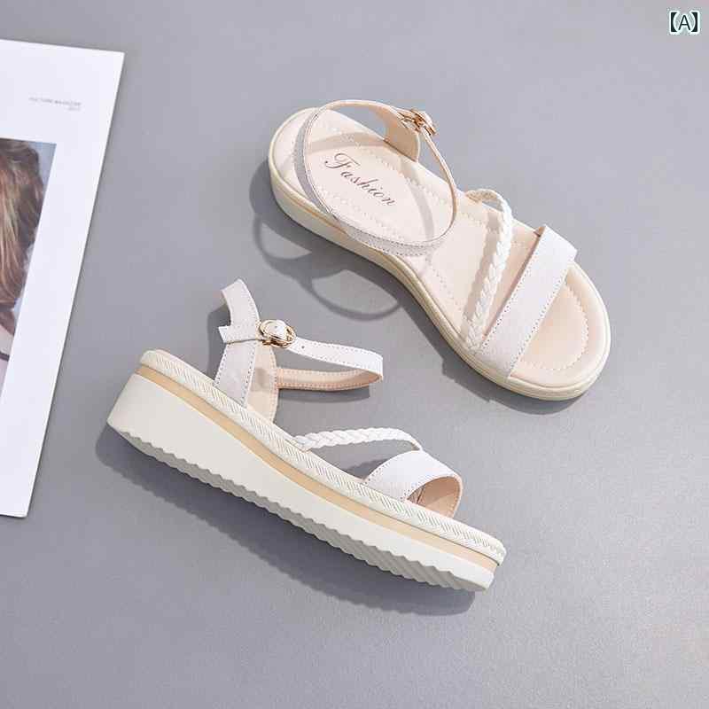 履き心地抜群 レディース サンダル レディース サンダル 2025夏 厚底 ウェッジ ヒール フェアリー スタ..