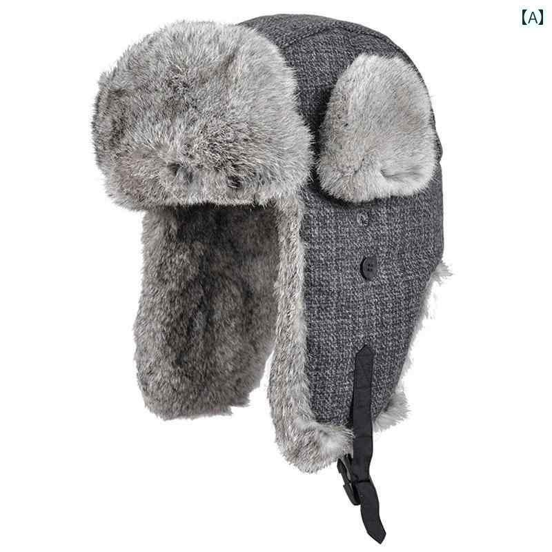 パイロット キャップ メンズ Kamon メンズ 北東 ビッグ ヘッド 耳 保護 防寒 雷 鋒 帽子 冬 乗馬 釣り 防風 厚手 パイロット コットン