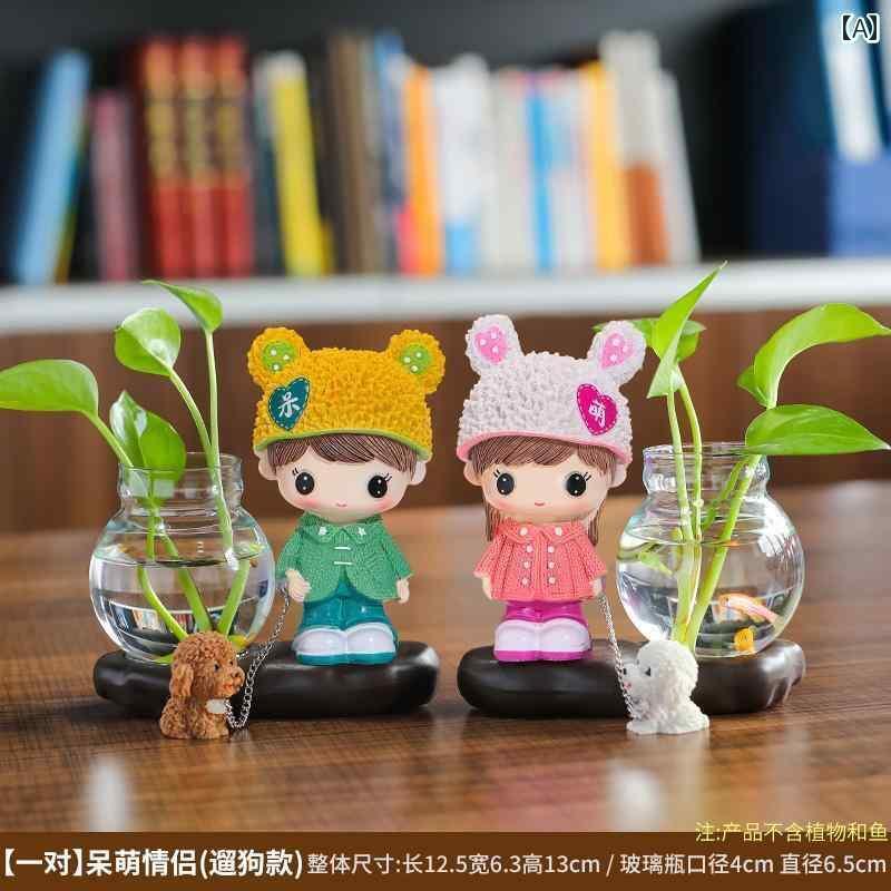 かわいい 飾り 雑貨 かわいい ギフト 癒しの オーナメント 部屋の 装飾 オフィスの デスク トップ 人形 小さい 男の子と 女の子