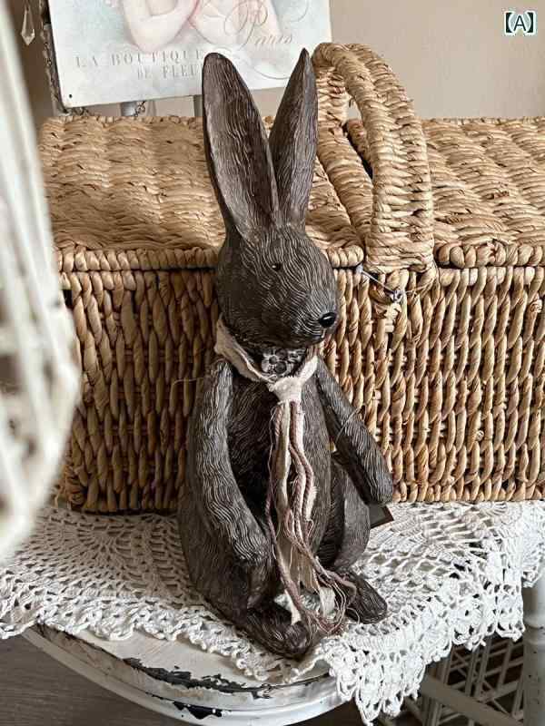 かわいい 飾り 雑貨 スタイル 食料 品 樹脂 ウサギの 装飾品の パッケージ タグ ガーデン バルコニーの 装飾(3)