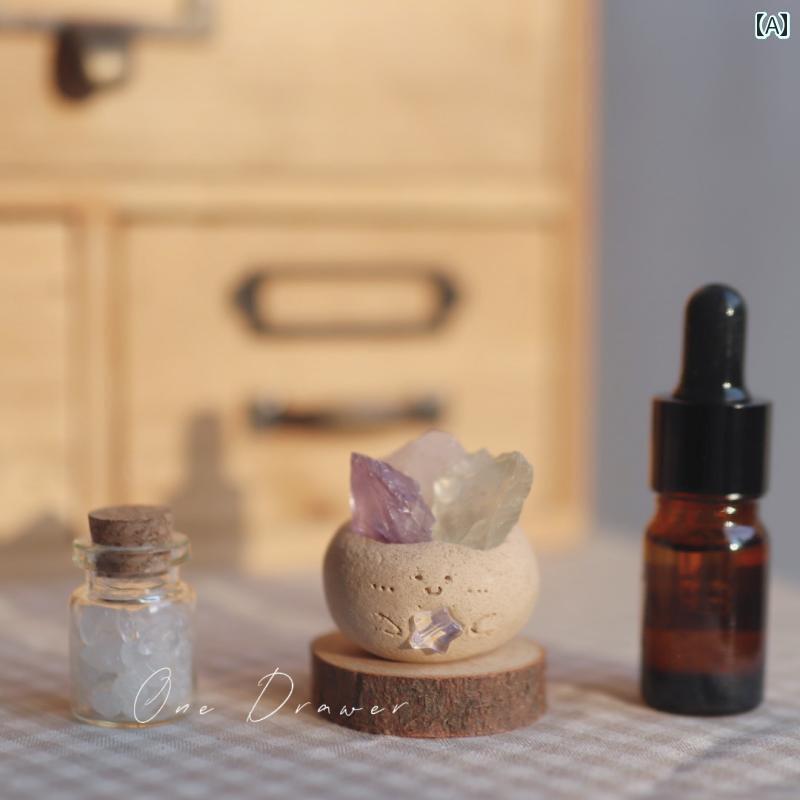 かわいい 飾り 雑貨 引き出しな かわいい クリスタル 小さい 豆 ディンク オ 香り 石 アロマセラピー ..