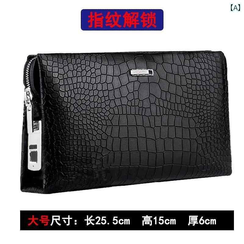 クラッチバッグ メンズ おしゃれ クラッチバッグ メンズ 革 高級 指紋 認証 ロック 解除 ハンドバッグ ..