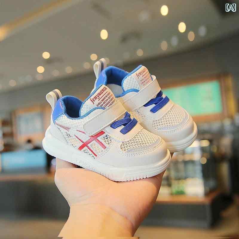 赤ちゃん用 靴 夏用 ベビー メッシュ シューズ 通気性の ある 女の子用 スポーツ 1 ～ 3歳用 滑り止め 付き 男の子用 子供用 ソフト ソール