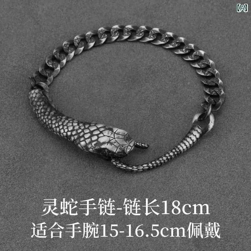 Men'S Accessories - ブレスレット ジュエリー ラグジュアリー シルバーアート | スピリット スネーク 蛇 年 ブレスレット メンズ 銀 999 蛇型