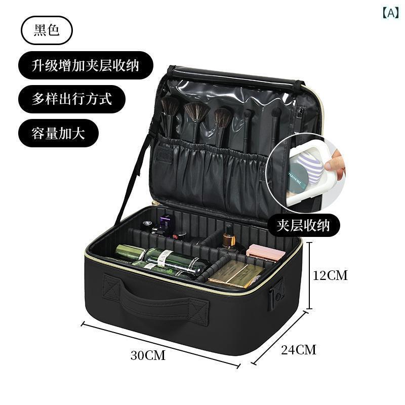 化粧 ポーチ バッグ 収納 OBOX プロ コスメバッグ大容量 新 高級 ポータブル 女性 美容 メイクアップ アーティスト 専用 収納 ボックス