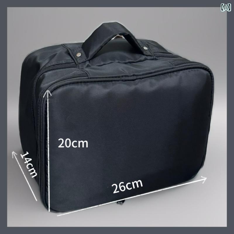 化粧 ポーチ バッグ 収納 ma * same スタイル 二 重層 化粧 ポーチ大容量 携帯用 ポーチ(4)