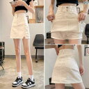 レディース スカート ショート丈 デニムスカート レディース 夏の ハイウエスト 白 袴 防 光 a ライン バッグ ヒップ スカート