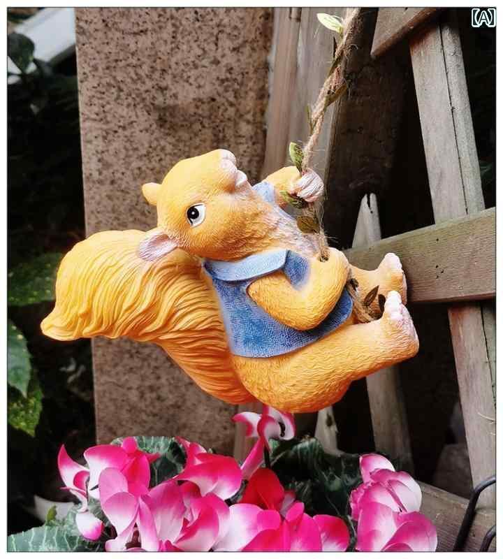 お庭 かわいい 飾り ガーデニング 登山用 ウサギの オーナメント パイプ 登山 装飾 な 動物 屋外 ガーデン 中庭 造園 バルコニー レイアウト ペンダント