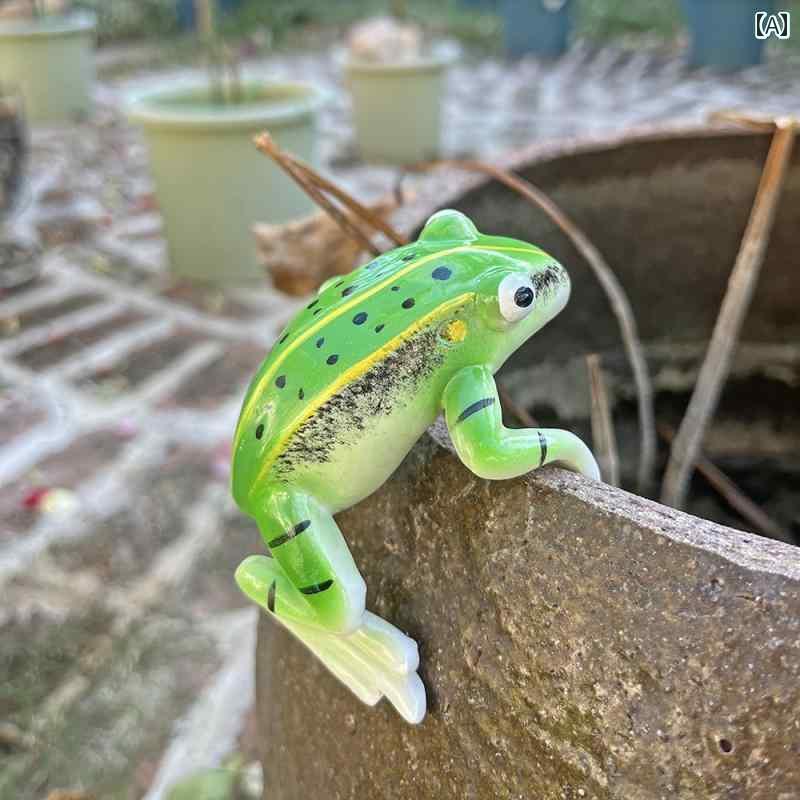 お庭 かわいい 飾り ガーデニング 吊り 鉢 カエル 庭 飾り 屋外 バルコニー 田園 風 テラス レイアウト 樹脂