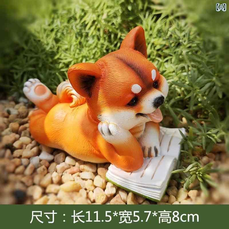 お庭 かわいい 飾り ガーデニング シミュレーション 子犬の 庭 中庭の 装飾 装飾品 屋外 ナチュラル コーナー かわいい 動物 マイクロ 風景 レイアウト 造園
