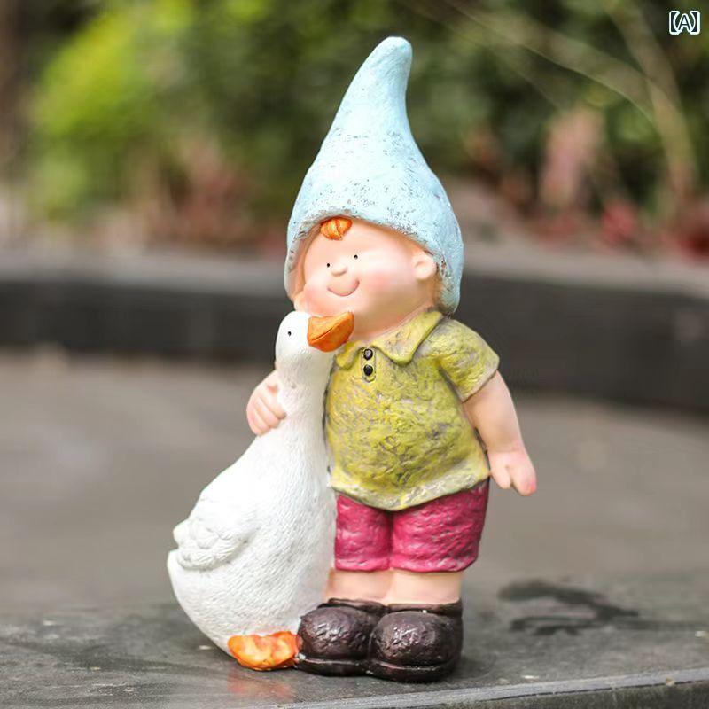 お庭 かわいい 飾り ガーデニング アメリカン カントリー 中庭の 庭の バルコニーの 装飾品 別荘の 屋外のの 子供の 彫刻 テラスの 造園の 装飾