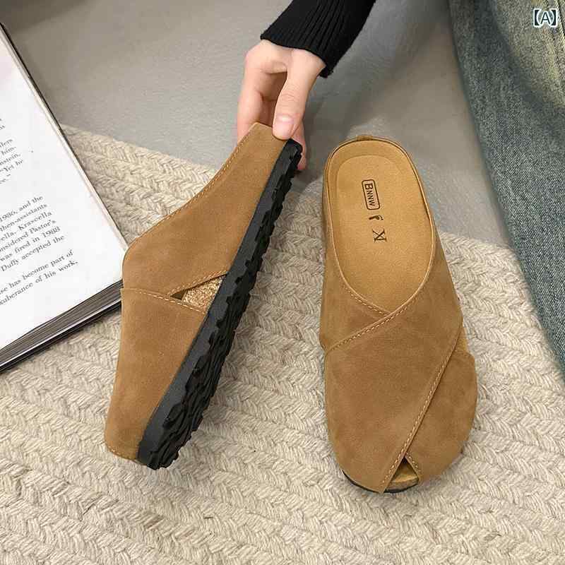 モカシン シューズ レディース 2025 春夏に アウターと して 着用 できる 女性用 フラット 底 ハーフ ..