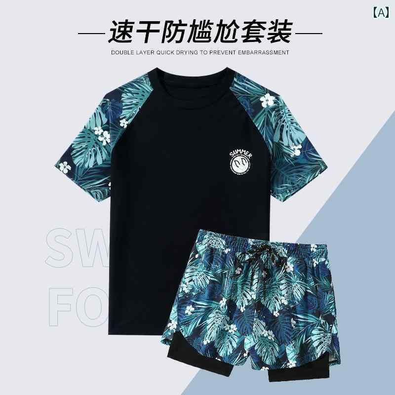 水着 スパッツ メンズ 水泳 パンツ 男性用 水着 2024年 恥ずかしくない 帽 ゴーグル 3点 セット 大人用 用品の フル