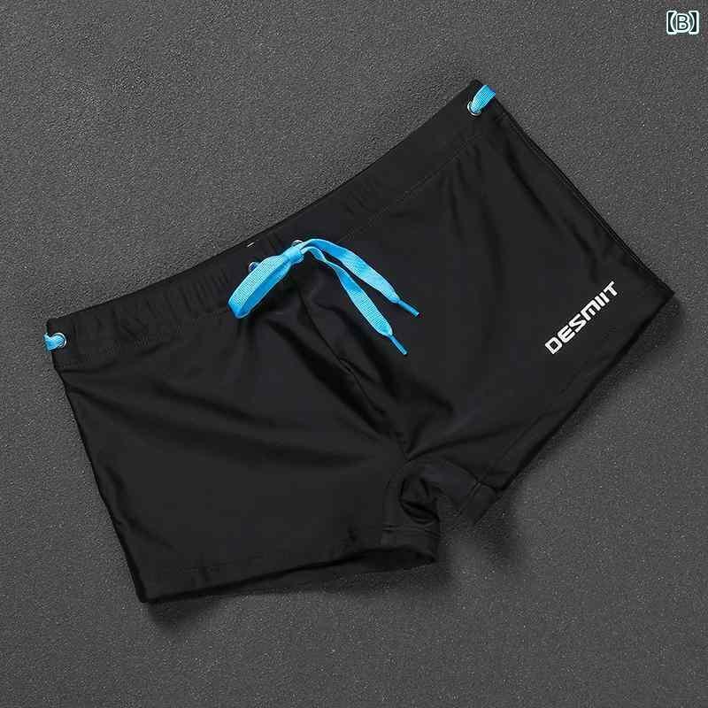 水着 スパッツ メンズ メンズ ソリッドカラーの ボクサー 水泳 パンツ 高度な 基本的な プール 設備 な ブラック グレーの 休暇用 温泉