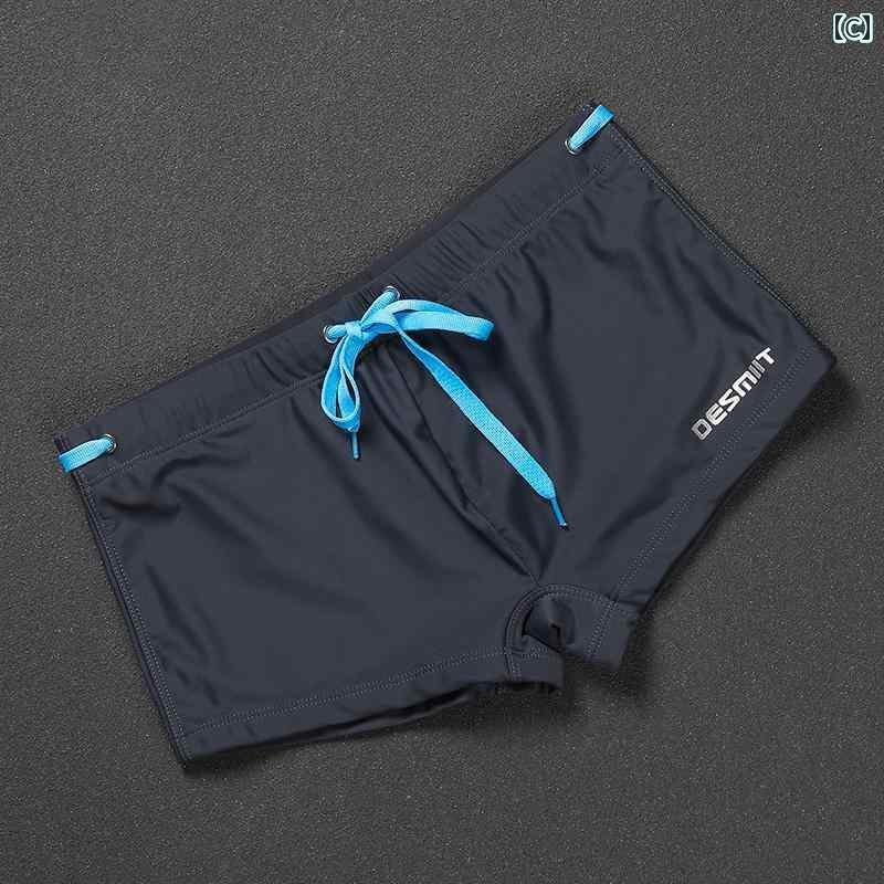 水着 スパッツ メンズ メンズ ソリッドカラーの ボクサー 水泳 パンツ 高度な 基本的な プール 設備 な ブラック グレーの 休暇用 温泉