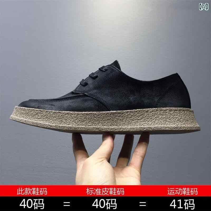 デッキシューズ メンズ シンプル Padasso 2024 メンズシューズ レトロ メンズ カジュアル シューズ スエード 厚底 スニーカー 231079