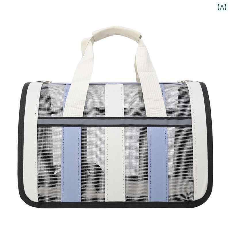 お出かけ 猫用 キャリーバッグ カート 猫用 バッグ ポータブル 外出用 折りたたみ ペット用 ケージ 夏..