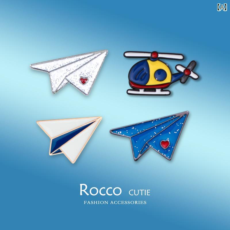 ブローチ アクセサリー レディース 小さい 飛行機の ブローチ メンズ なの 金属 バッジ かわいい 和風..
