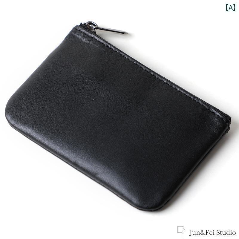 キーケース コンパクト 財布 xmyb シンプル ソフト シープスキン コイン キー バッグ レディース ミニ 革 ショート ジッパー ウォレット スモール