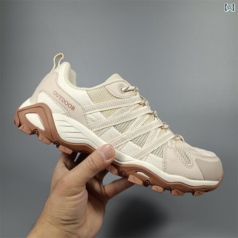 ウォーキング シューズ メンズ シングル 夏 カップル スタイル 通気性 メッシュ アウトドア スポーツ ハイキング シューズ メンズ 大きいサイズ 滑り止め ソフト ソール 軽量