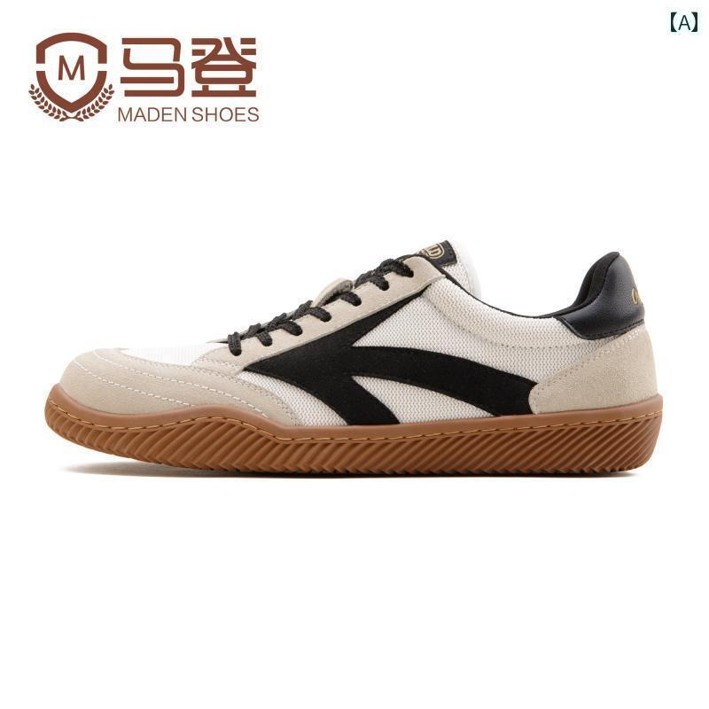 ウォーキング シューズ メンズ マッデン オリンピア フラット シューズ レトロ カジュアル 道徳 トレーニング メンズ ランニング スポーツ 小さい 白い 靴