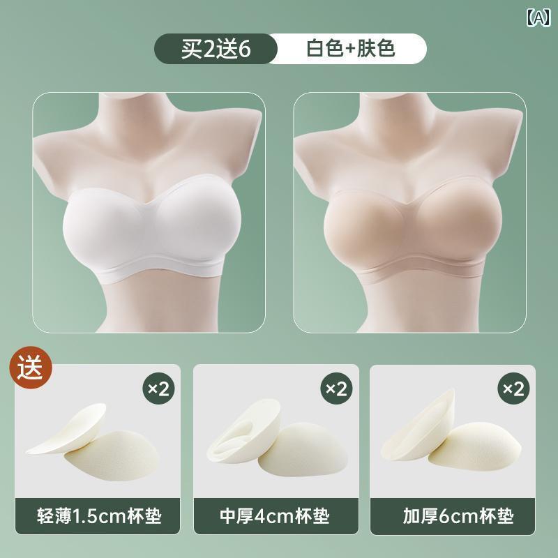 チューブ トップ フィット感 外側に 広がる コミック 胸 ストラップレスブラ 目に 見えない 滑り止め 小さい 胸を 大きく 見せる ゼリー サポート 垂れ 防止 夏