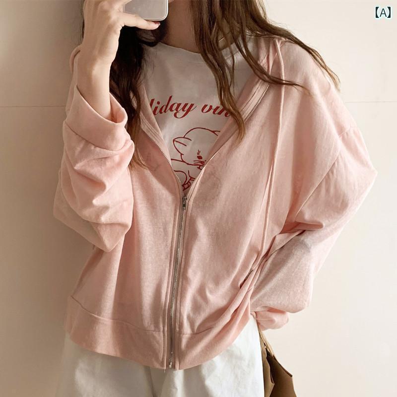 レディースパーカー 薄手 涼しい 日焼け防止 衣類 薄手 通気性 長袖 フード付き ジャケット レディース..