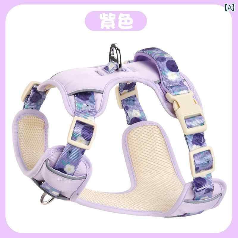 ハーネス リード ワンちゃん用 犬用 牽引 ロープ ペット ベスト チェストハーネス 大型 犬 中型 小型 ..